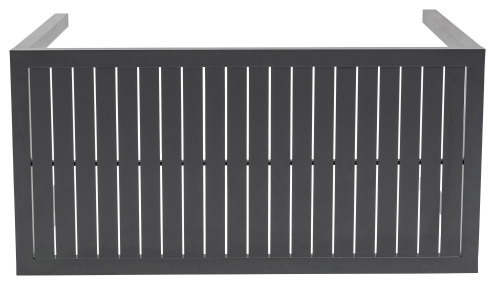 Maldives Outdoor Patio Rectangle Bar Table, Grey