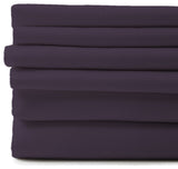 1800 Count 6-Piece Egyptian Cotton Deep Pocket Sheets, Purple, Full / Double