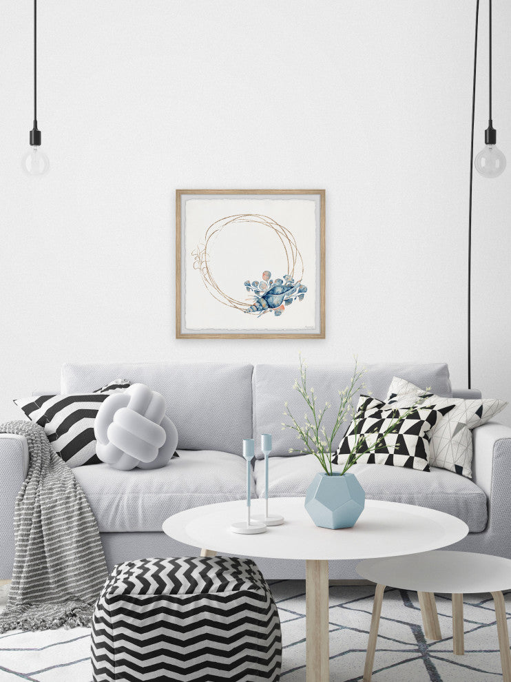 "I Found a Seashell" Framed Painting Print, 12x12