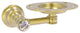 Carolina Crystal Tumbler and Toothbrush Holder, Satin Brass