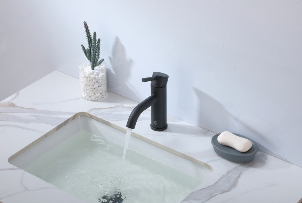 Elegant Lighting FAV-1006 Victor 1.5 GPM 1 Hole Bathroom Faucet - Brushed Gold