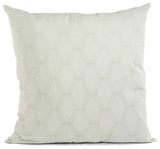 Vanilla Diamond Shiny Fabric With Embroidery Luxury Throw Pillow, Double Sided 2