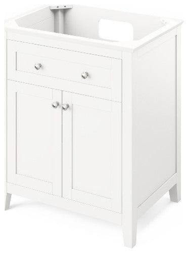 Chatham Traditional 30" White Single Sink Vanity, Boulder Cultured Marble Vanity