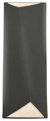 Ambiance Diagonal Rectangle LED Wall Sconce, Pewter Green