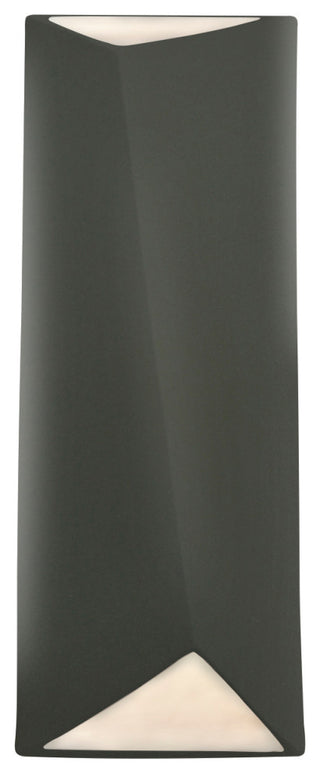 Ambiance Diagonal Rectangle LED Wall Sconce, Pewter Green