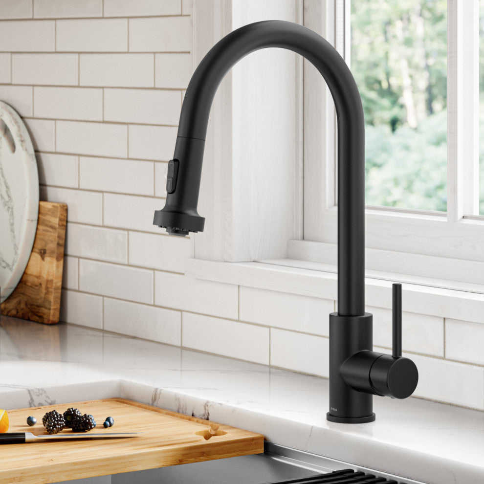 Bolden 2-Function Pull-Down 1-Handle Kitchen Faucet, Matte Black