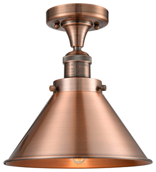 Briarcliff Semi-Flush Mount, Antique Copper, Shade: Antique Copper