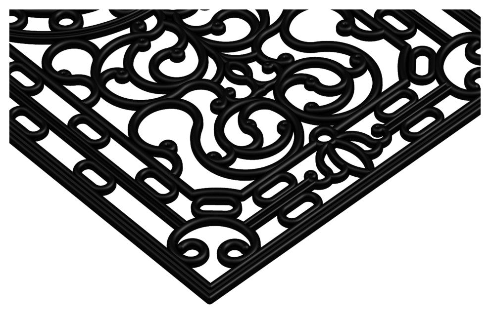 Pineapple Heritage Rubber Doormat, 36"x72