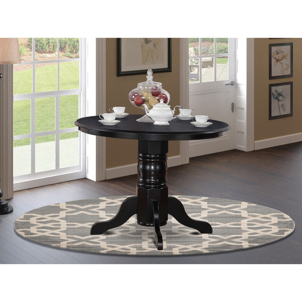 Round Kitchen Table 42" Diameter, Black