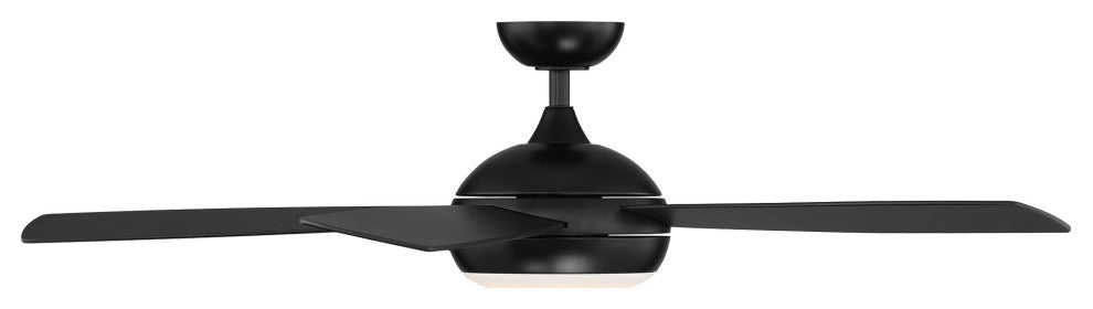 Odyssey 5-Blade Smart Compatible Damp Rated Ceiling Fan 54" Matte Black