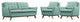 Modern Laguna Beguile 3 Piece Upholstered Fabric Living Room Set