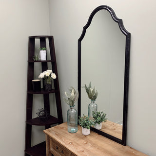 Liffey Framed Full Length Mirror, Peaks Cathedral, 23x47, Matte Black