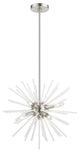 Uptown 6 Light Brushed Nickel Pendant Chandelier
