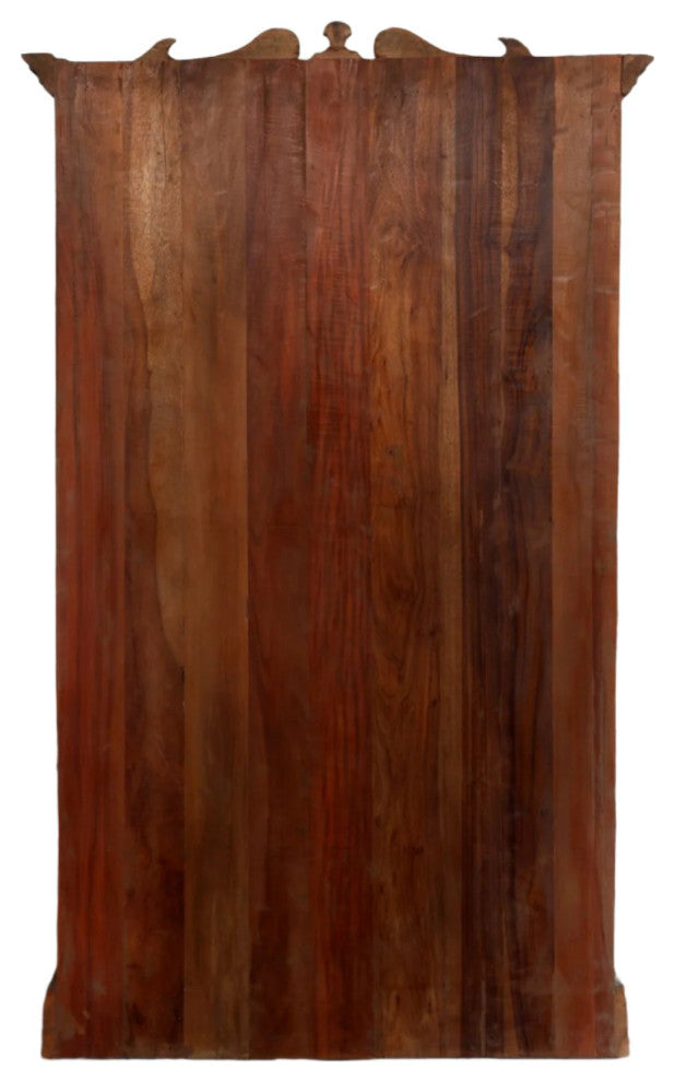 Consigned Antique Armoire Vintage Colonial Style Carved Cabinet 71