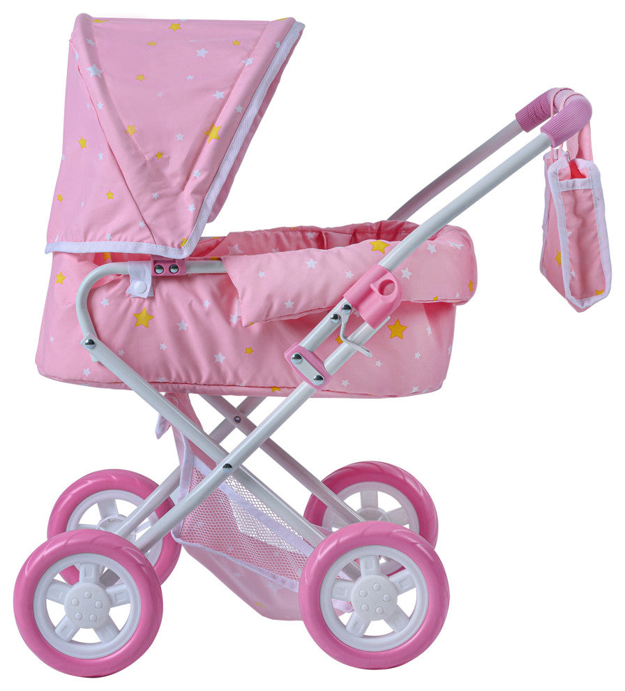 Twinkle Stars Baby Doll Deluxe Strollers Pink
