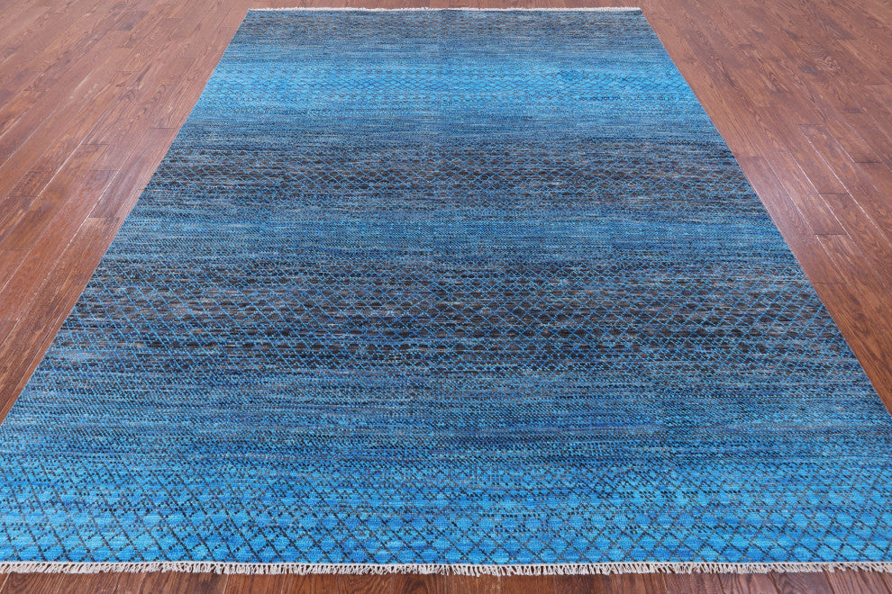 8' 3" X 10' 4" Savannah Grass Hand Knotted Wool Rug - Q13211