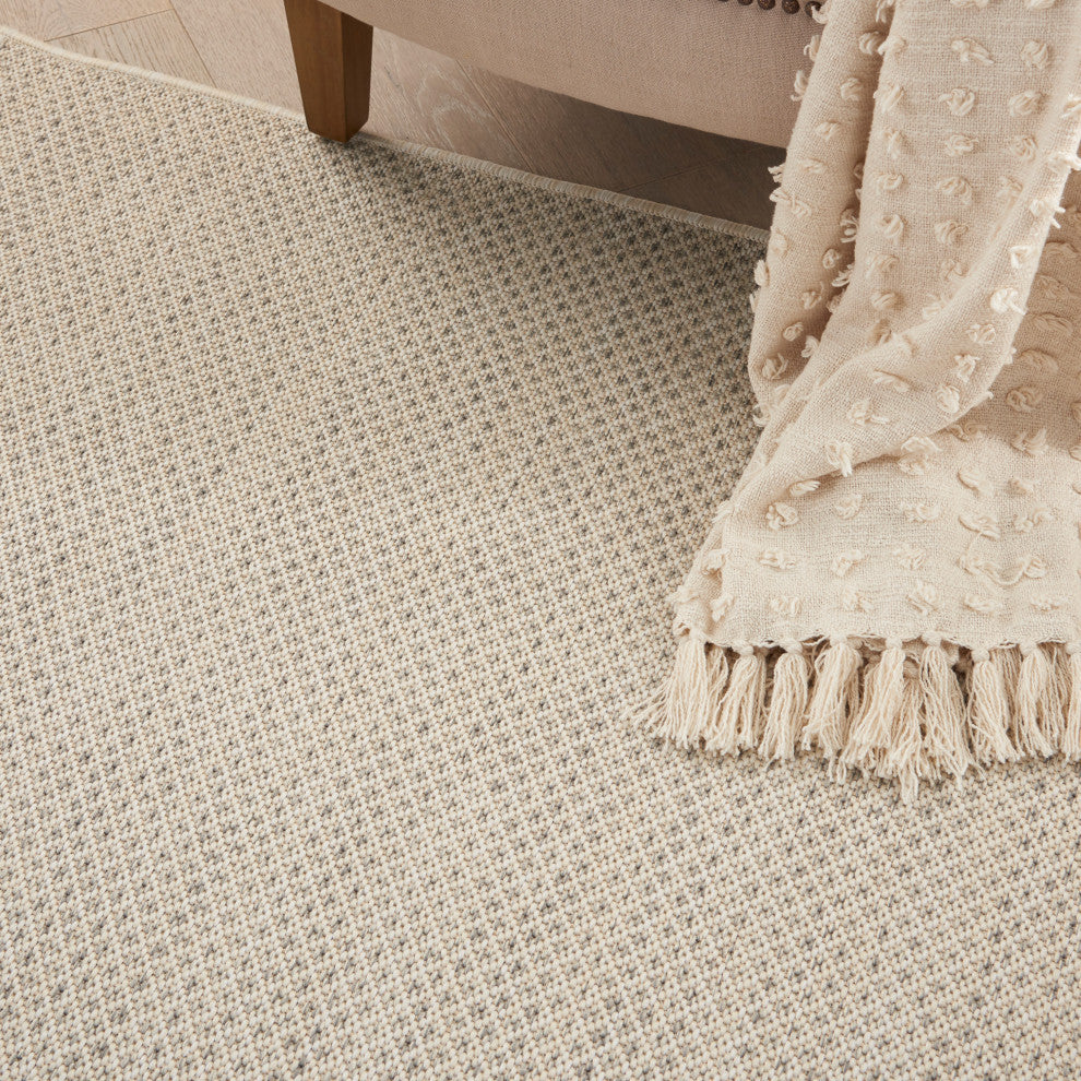 Nourison Courtyard 4' x 6' Ivory Silver Modern Area Rug