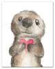 Otter With Heart 11x14 Canvas Wall Art