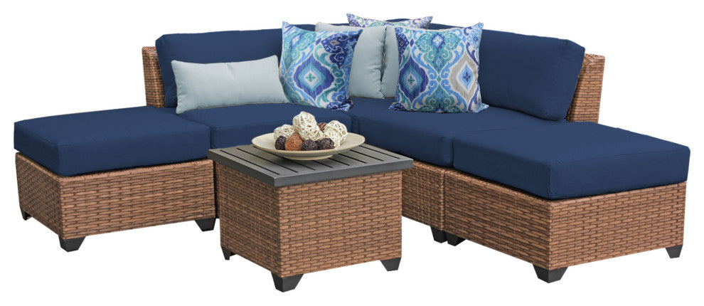 Laguna 6 Piece Outdoor Wicker Patio Furniture Set 06f