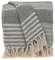 Beige and Taupe Diamond Weave Handloom Throw
