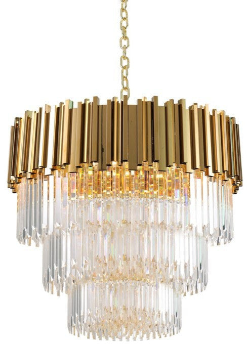 Gio Collection Crystal Chandelier, Diameter 40"
