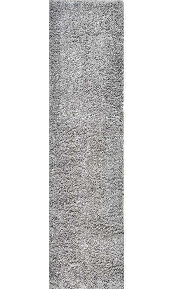Shag Ivy Gray/ Rug, Gray, 2'6"x8' Runner