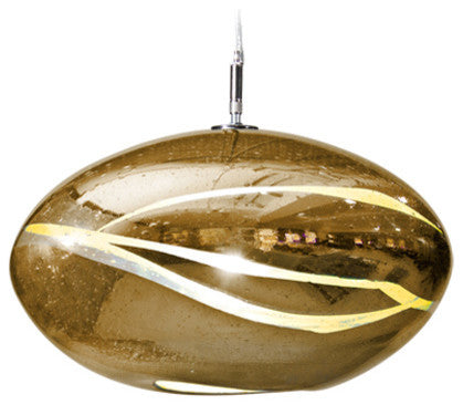 Orbit Pendant, The Vista Swirl Collection, Amber