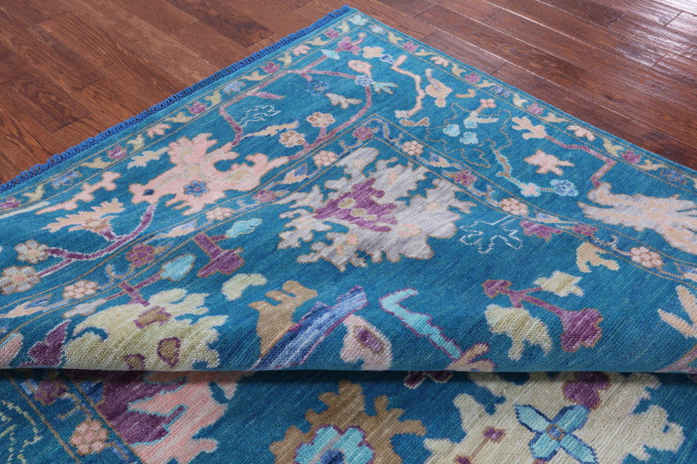 8' 0" X 10' 2" Turkish Oushak Hand Knotted Wool Rug - Q15854