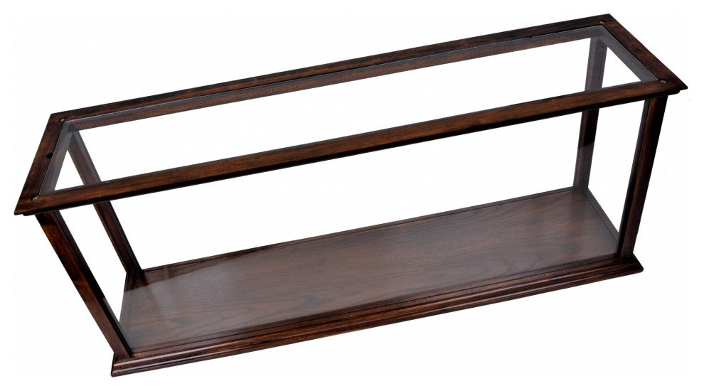 10" Dark Brown And Clear Glass Standard Display Stand