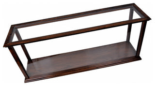 10" Dark Brown And Clear Glass Standard Display Stand