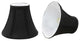 30034-2 Small Bell  Chandelier Clip On Lamp Shade Black 3"x6"x5"