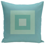 Geometric Decorative Pillow, Bahama Ocean, 18"x18"