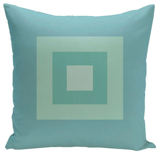 Geometric Decorative Pillow, Bahama Ocean, 18"x18"