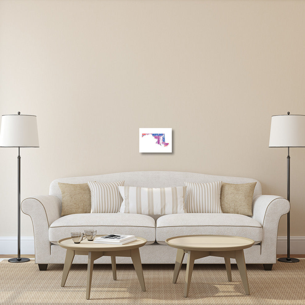 "Maryland Word Cloud Map" Fine Art Print