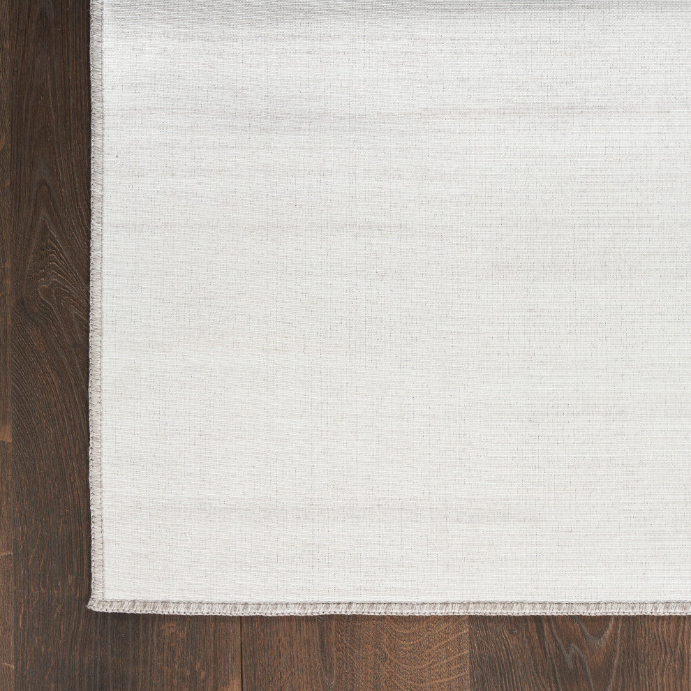 Nourison Washable Essentials 4' x 6' Ivory Grey Modern Indoor Rug