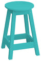 Poly Lumber Bar Stool, Aruba Blue, Dining Height, Round