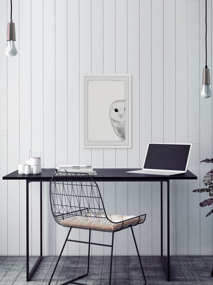 "Hidden Owl" Framed Painting Print, 24"x36"