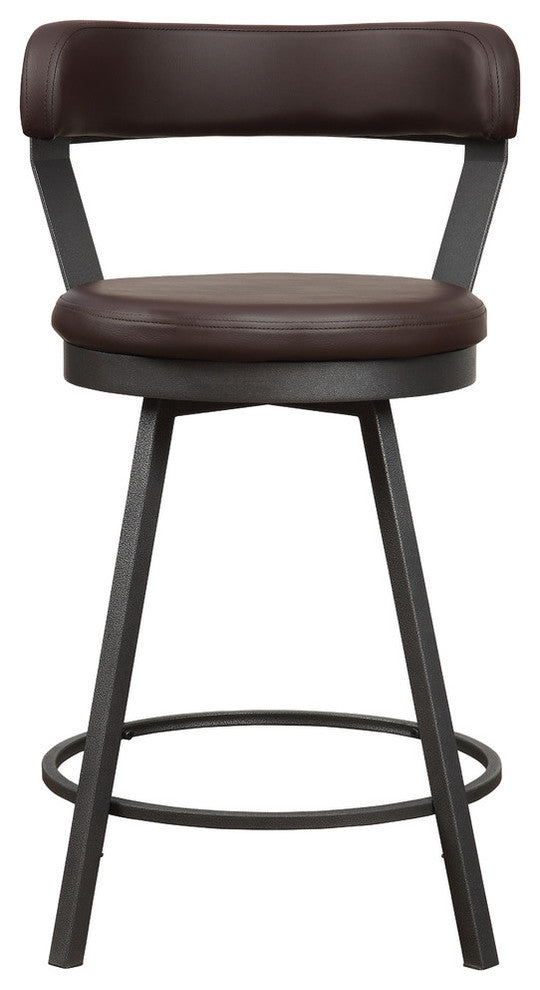 Sonya Counter Height Swivel Stools, Set of 2, Brown