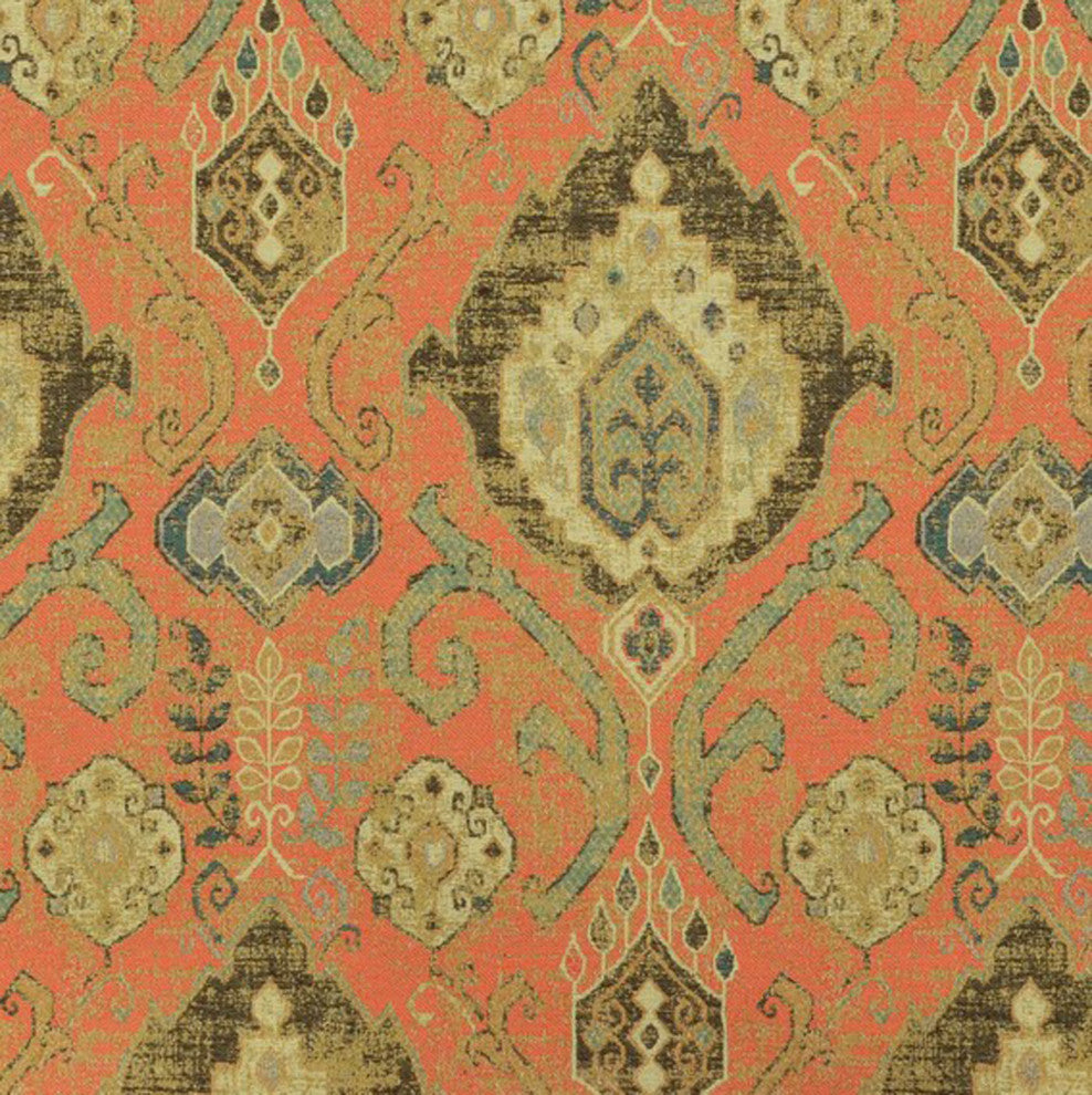 Terracotta Romero Woven Luxury Throw Pillow, Double sided 24"x24"