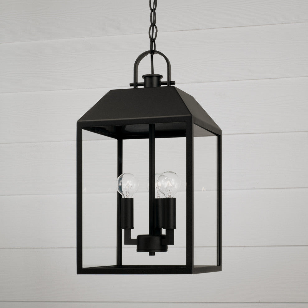 Capital Lighting 953434 Nelson 3 Light 10"W Outdoor Mini Pendant - Black