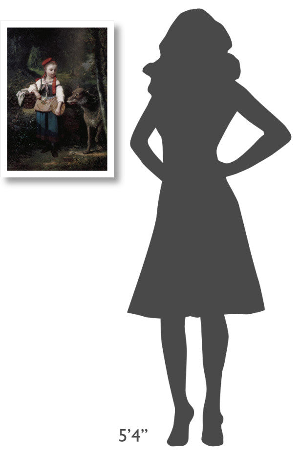 "Little Red Riding Hood" Paper Print by Louis-Simon Cabaillot-Lassalle, 17"x24"
