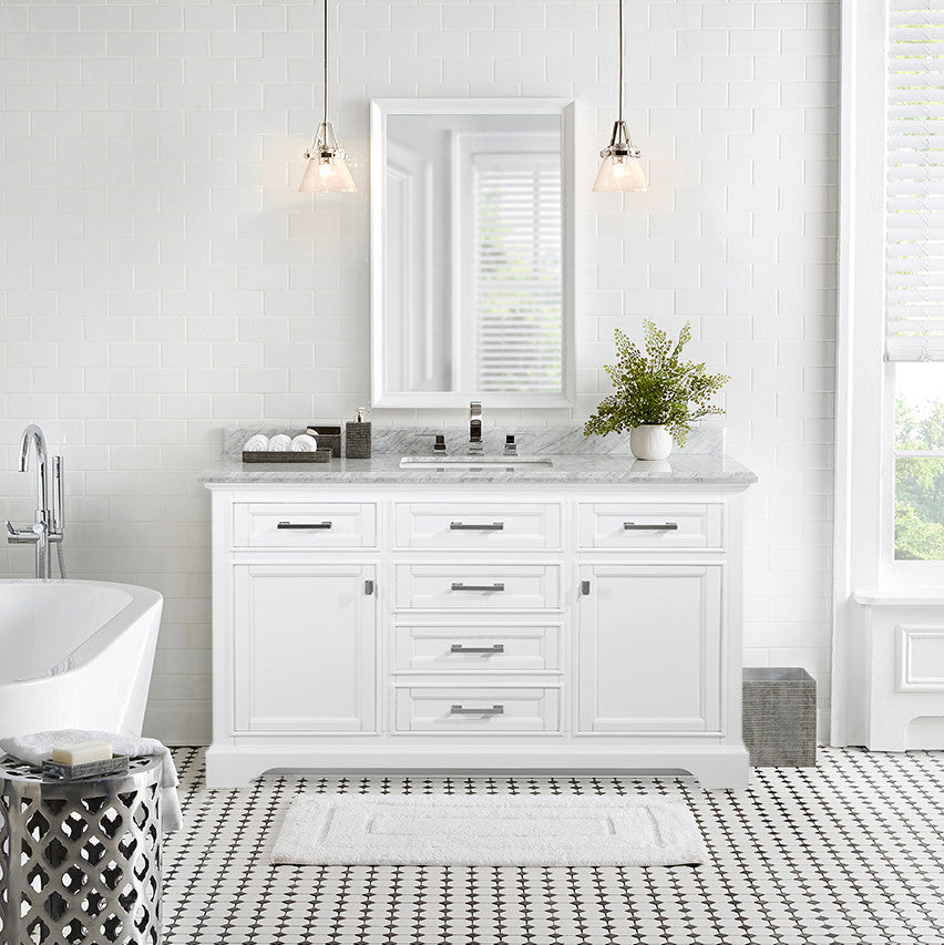 Milano 54" Single Sink Vanity, White