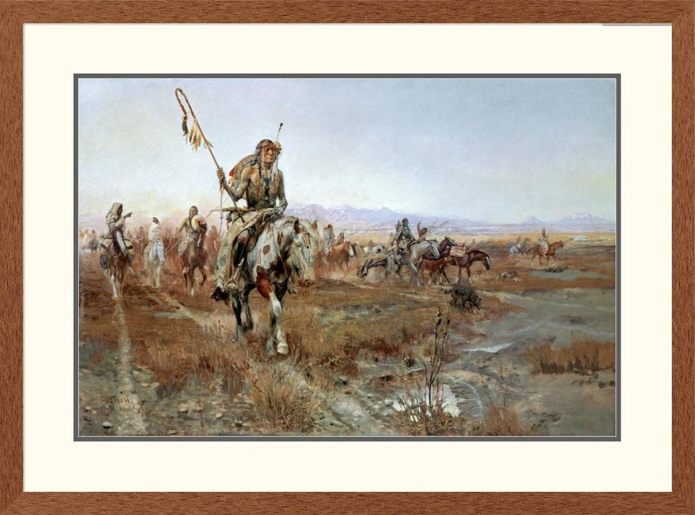 "The Medicine Man" Framed Digital Print by Charles M. Russell, 39x29"