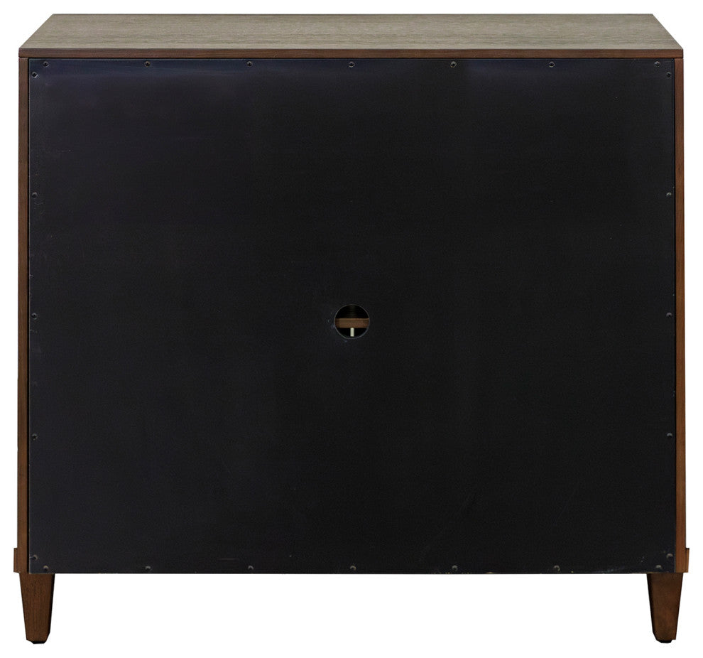 Modern Wood 40" Console With With doors, TV Stand, Fully Assembled, Brown