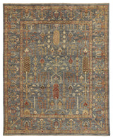 Weave & Wander Irie Traditional Oriental, Blue/Red/Gold, 7'9"x9'9"