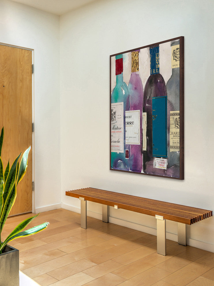 "Dinner Party II" Floater Framed Painting Print on Canvas, 30"x45"