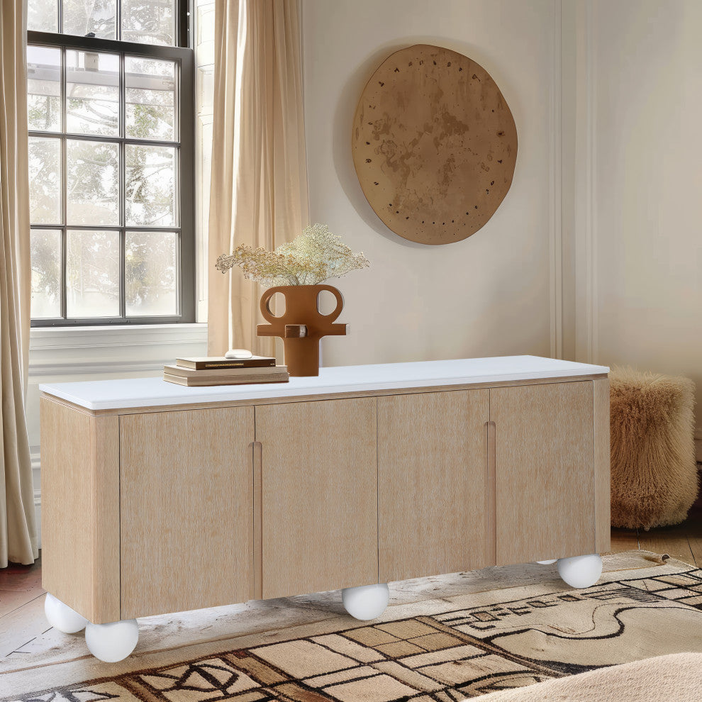 Cardiff Sideboard/Buffet, Natural/White