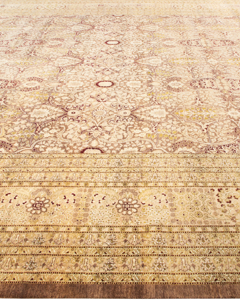 Mogul, One-of-a-Kind Hand-Knotted Runner Rug Brown, 10' 3" x 19' 2"