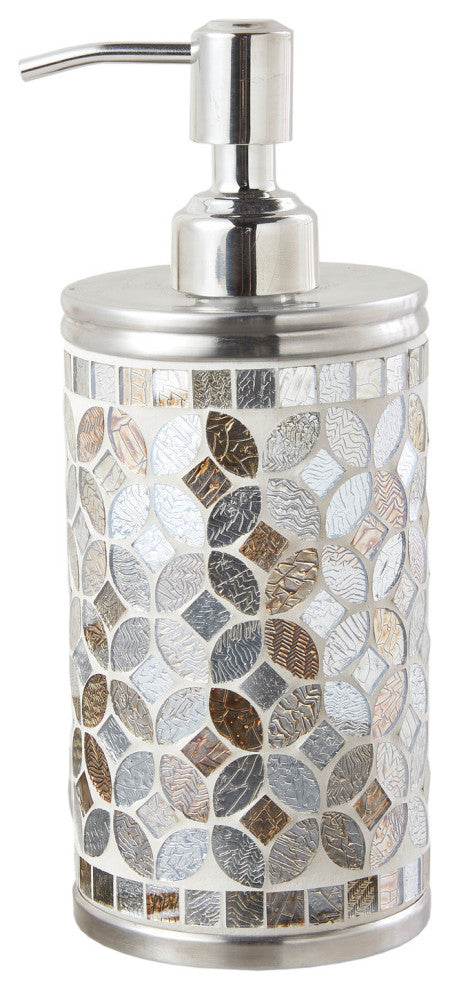 Croscill Seville Mosaic Glass Bathroom Accessories, Lotion Pump