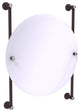 Carolina Crystal Round Frameless Rail Mounted Mirror, Antique Bronze